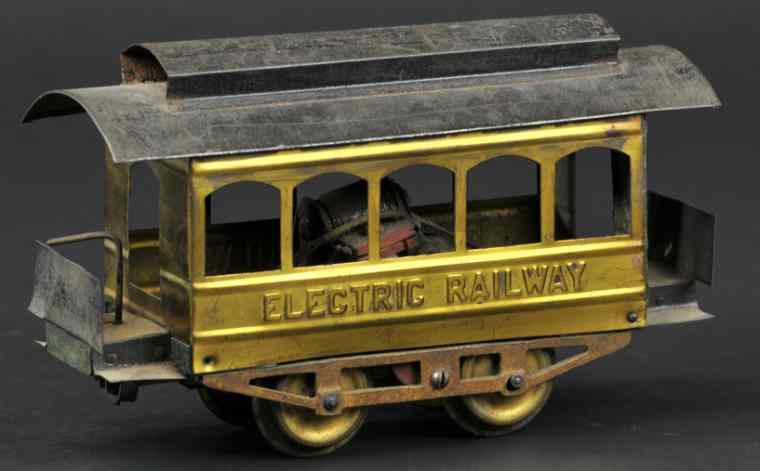 Appraisal: CARLISLE FINCH POWER CAR Electric railway body pressed lettering on