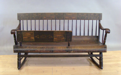 Appraisal: Painted mammy's bench th c