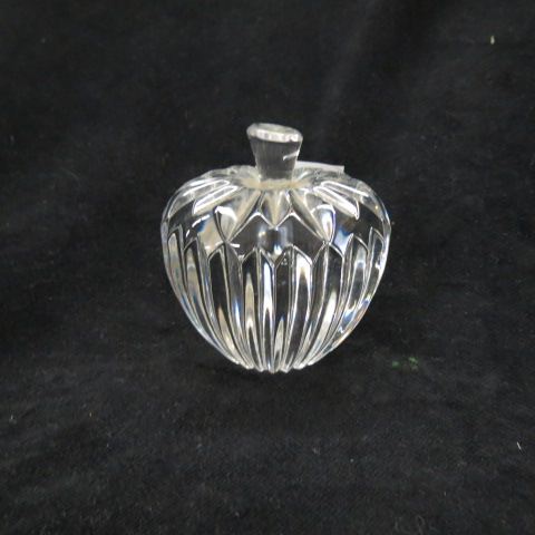 Appraisal: Waterford Cut Crystal Apple Paperweight signed excellent