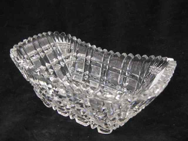 Appraisal: Pitkin Brooks Cut Glass Bowl unusual rectangular shape '' deep