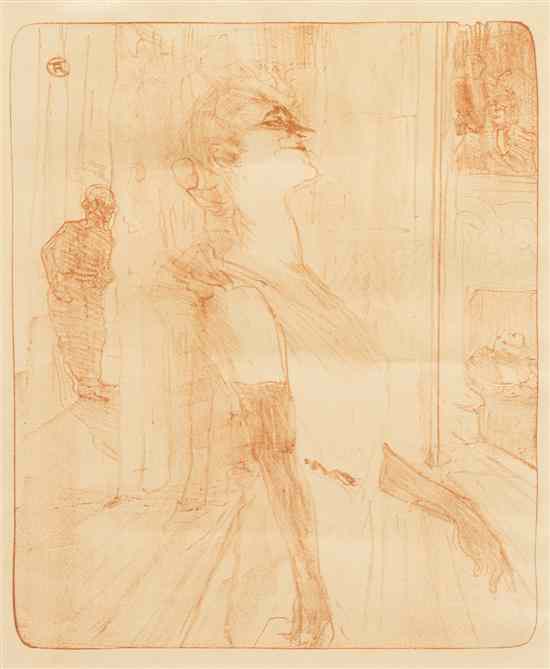 Appraisal: Henri de Toulouse-Lautrec French - Yvette Guilbert sur la Scene