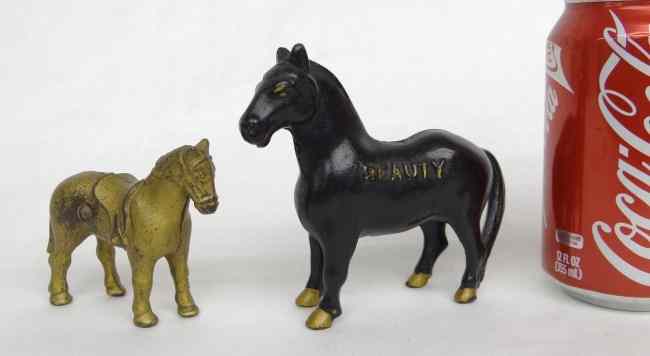 Appraisal: Lot th c horse banks ''Beauty'' '' length and ''Pony