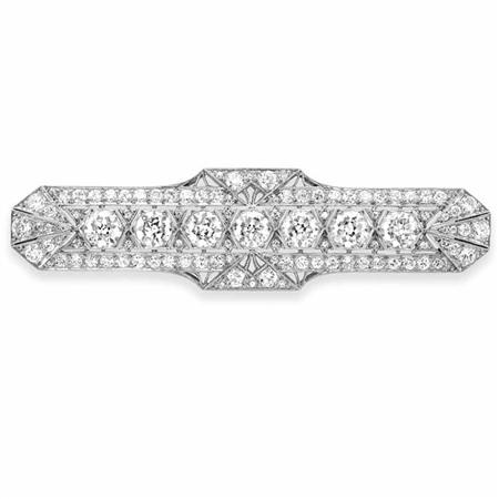 Appraisal: Diamond Bar Brooch Tiffany Co Estimate -