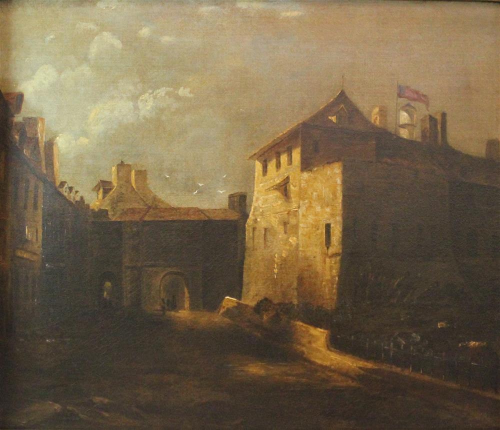 Appraisal: AMERICAN SCHOOL TH CENTURY SOUTHERN FORT Oil on canvas x