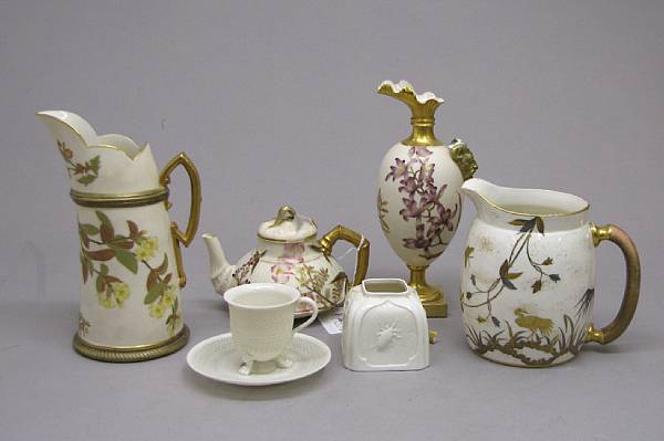 Appraisal: An assembled grouping of Royal Worcester porcelain late th century