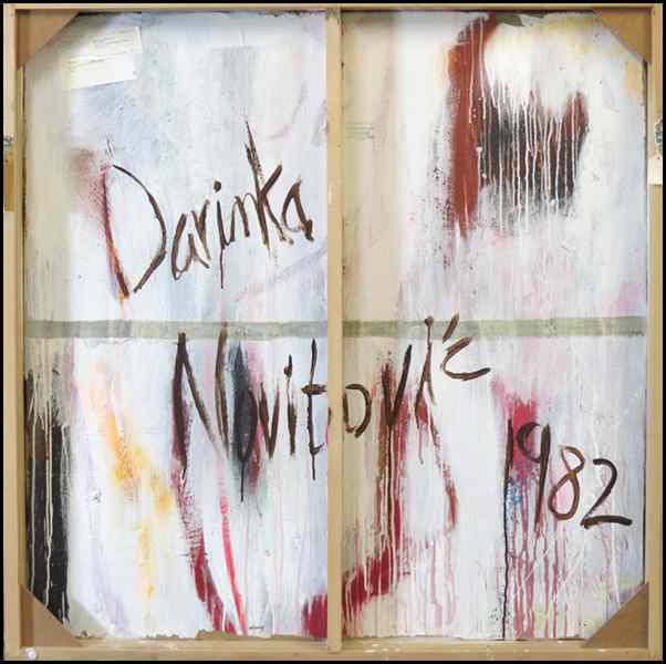 Appraisal: DARINKA NOVITOVIC CONTEMPORARY UNTITLED Casein on hydrocal wire mesh and