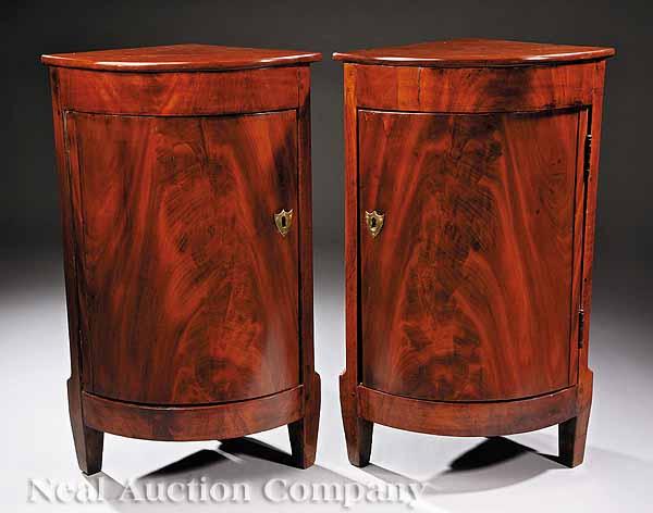 Appraisal: A Pair of Louis Philippe Mahogany Encoignures early th c