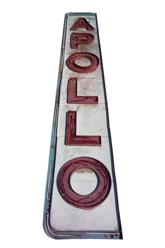 Appraisal: ARTKRAFT STRAUSS Historically-significant vertical marquee from the renowned Apollo Theater