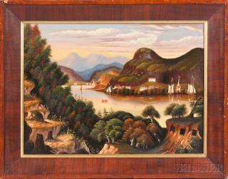 Appraisal: Thomas Chambers New York England - Hudson River View Thomas