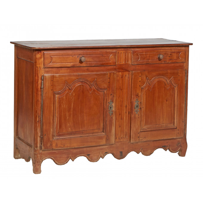 Appraisal: French Provincial Louis XV Style Carved Cherry Sideboard late th