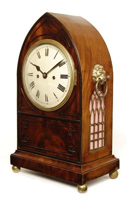 Appraisal: A Regency mahogany bracket clock with a twin fusee movement