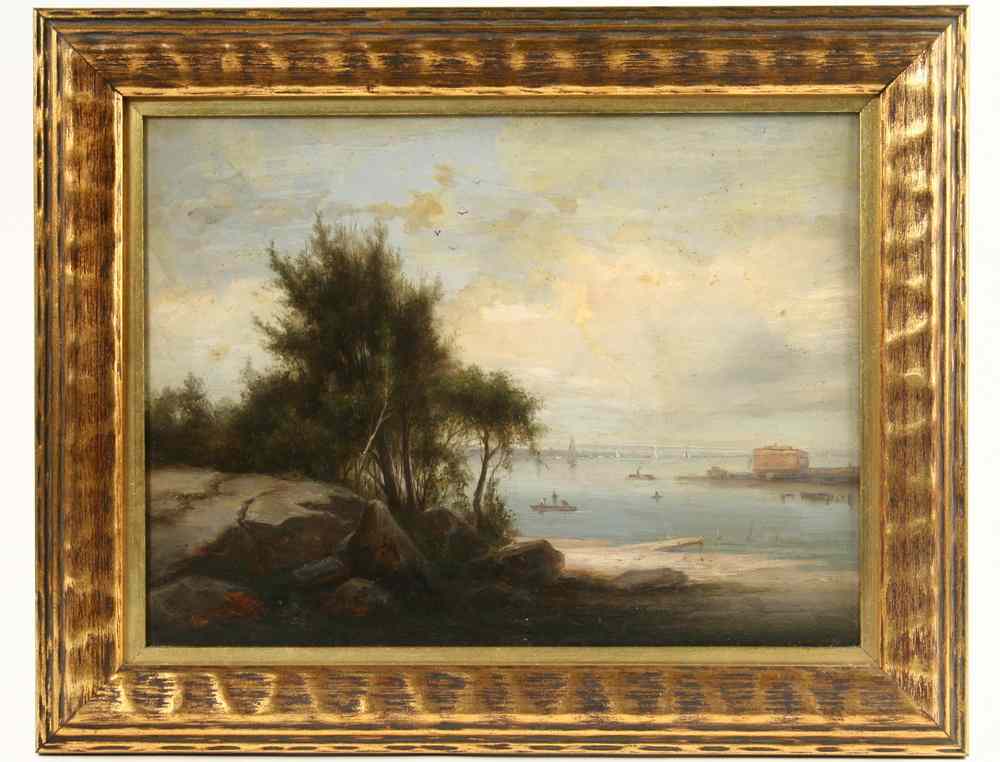 Appraisal: OOB - Mid th c unsigned American View of River