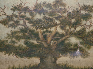 Appraisal: British School th Century- Study of a tree oil on