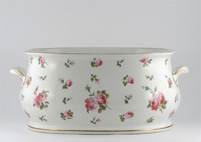 Appraisal: A Minton 'New Stone' footbath decorated with pink roses gilding