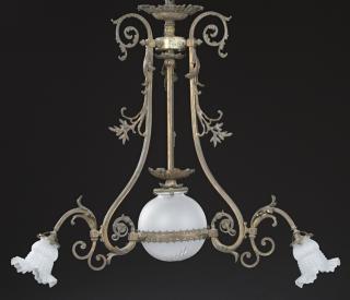 Appraisal: French Gilt Bronze Louis XV Style Four Light Chand French