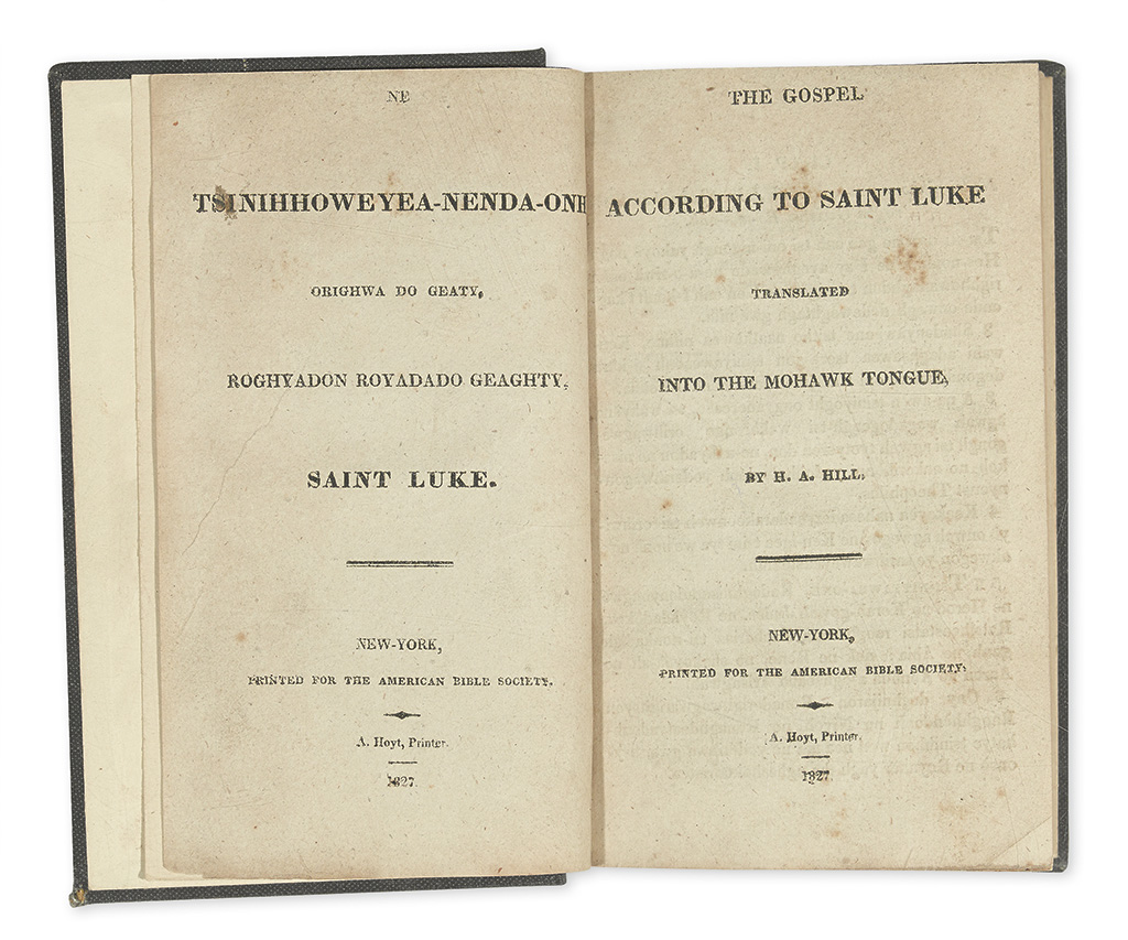 Appraisal: AMERICAN INDIANS Hill Henry A translator The Gospel According to