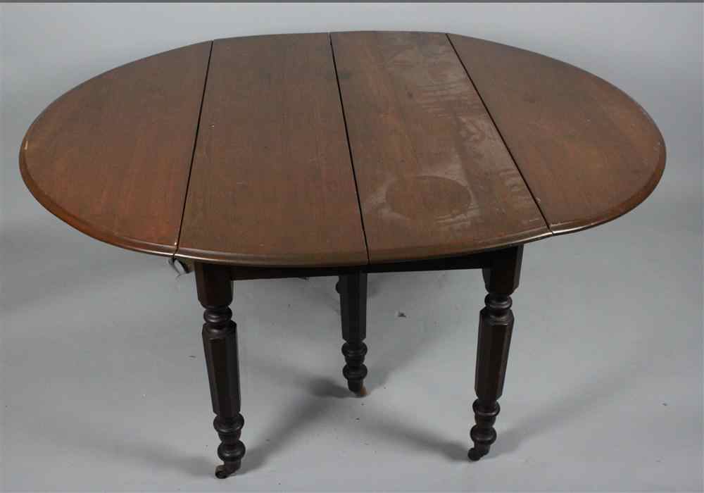 Appraisal: AMERICAN LATE TH CENTURY EXPANDABLE TABLE WITH DROP LEAVES having