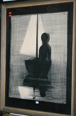 Appraisal: CHARLES BLACKMAN EVENING LIGHT LITHOGRAPH DATED