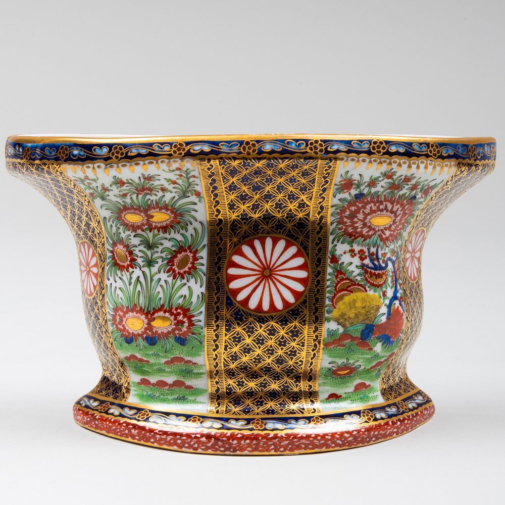 Appraisal: Worcester Porcelain Chamberlain's Worcester Porcelain 'Imari' Bough Pot Unmarked x