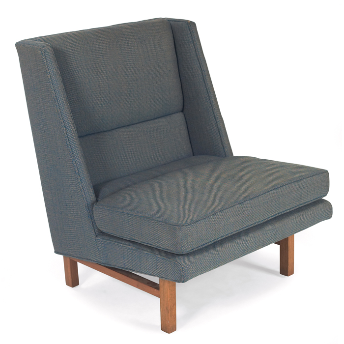 Appraisal: Edward Wormley lounge chair by Dunbar upholstered seat with angled