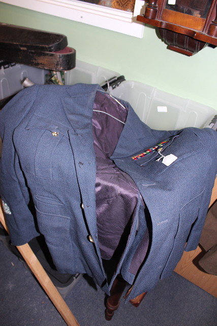 Appraisal: AN RAF WARRANT OFFICERS JACKET inscribed to the label 'Johnson