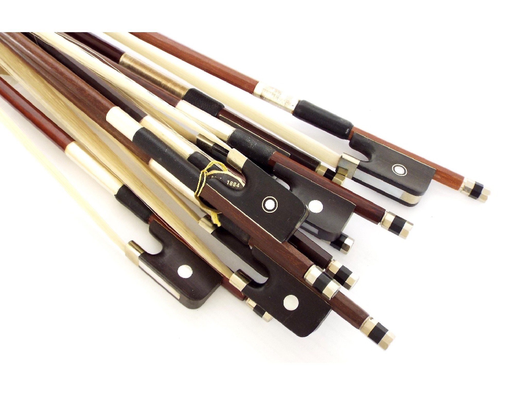 Appraisal: Eight violoncello bows