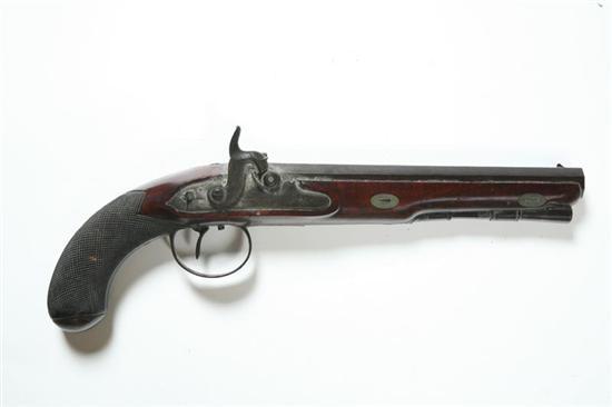 Appraisal: ENGLISH PERCUSSION PISTOL Nineteenth century Conversion from flintlock by Pratt