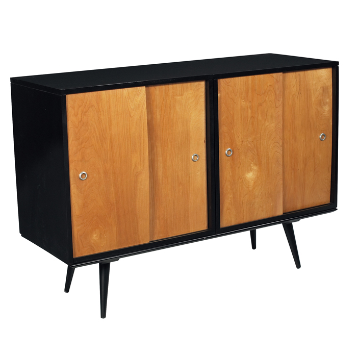 Appraisal: Paul McCobb bench and pair of cabinets by Winchendon removable