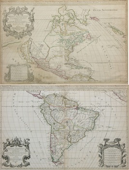 Appraisal: A Pair of Antique Maps by Alexis Hubert Jaillot French