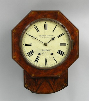 Appraisal: A Camerer Kuss Tritschler Company English Burl Wood Clock Late