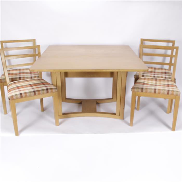 Appraisal: Modern Original Widdicomb Blond gate leg dining table designed by