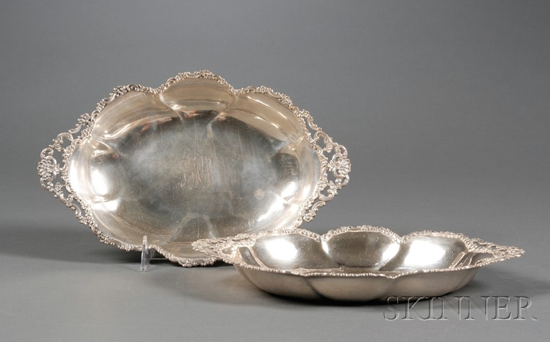 Appraisal: Pair of Tiffany Co Sterling Open Serving Dishes - ovoid