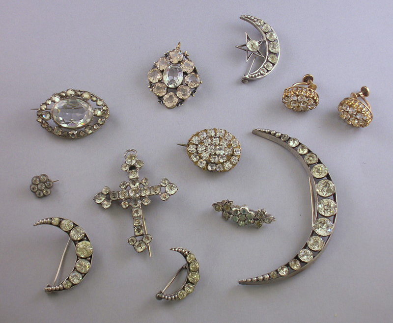 Appraisal: Eleven Pieces of Paste Jewelry including ten brooches and a