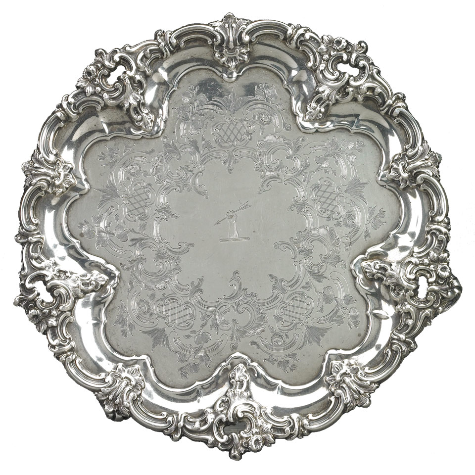 Appraisal: Victorian Silver Salver Robinson Edkins Aston Birmingham in diameter cm