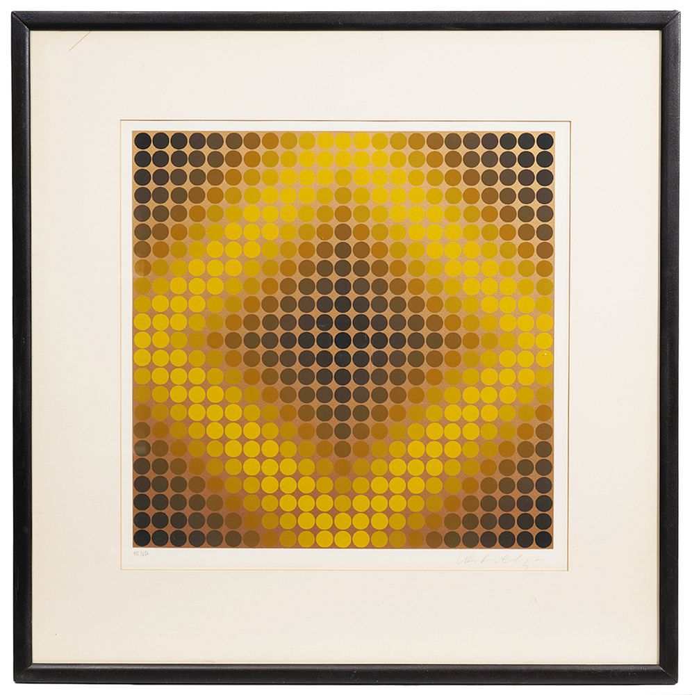 Appraisal: Victor Vasarely Signed Lithograph Victor Vasarely Hungary - Framed lithograph