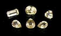 Appraisal: Lot of Six Lemon Apatites from Mexico This lot includes