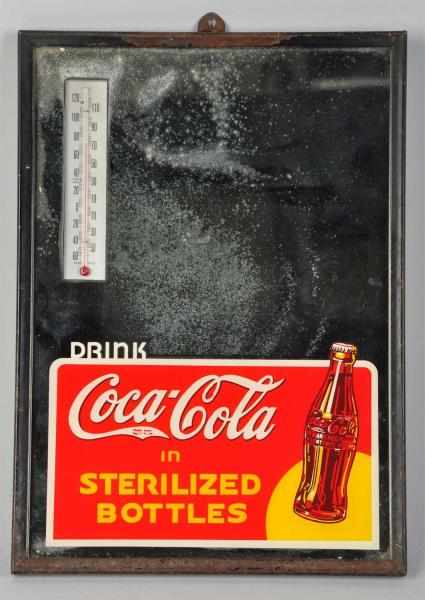 Appraisal: Coca-Cola Mirror Sign Late s Strong remaining bottom transfer with