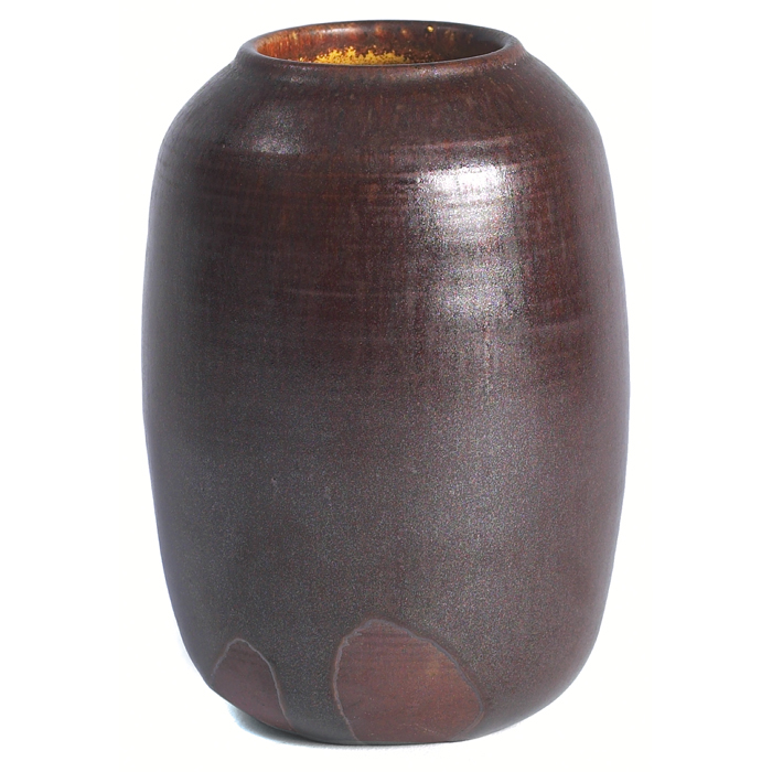 Appraisal: Eugene Deutch vase brown drip glaze