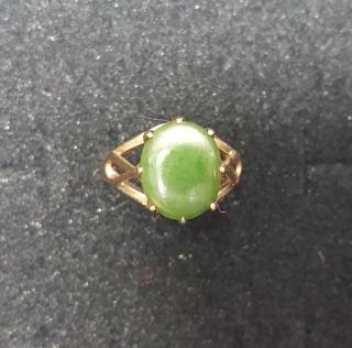 Appraisal: k Gold w Green Stone Ring k Gold w Green