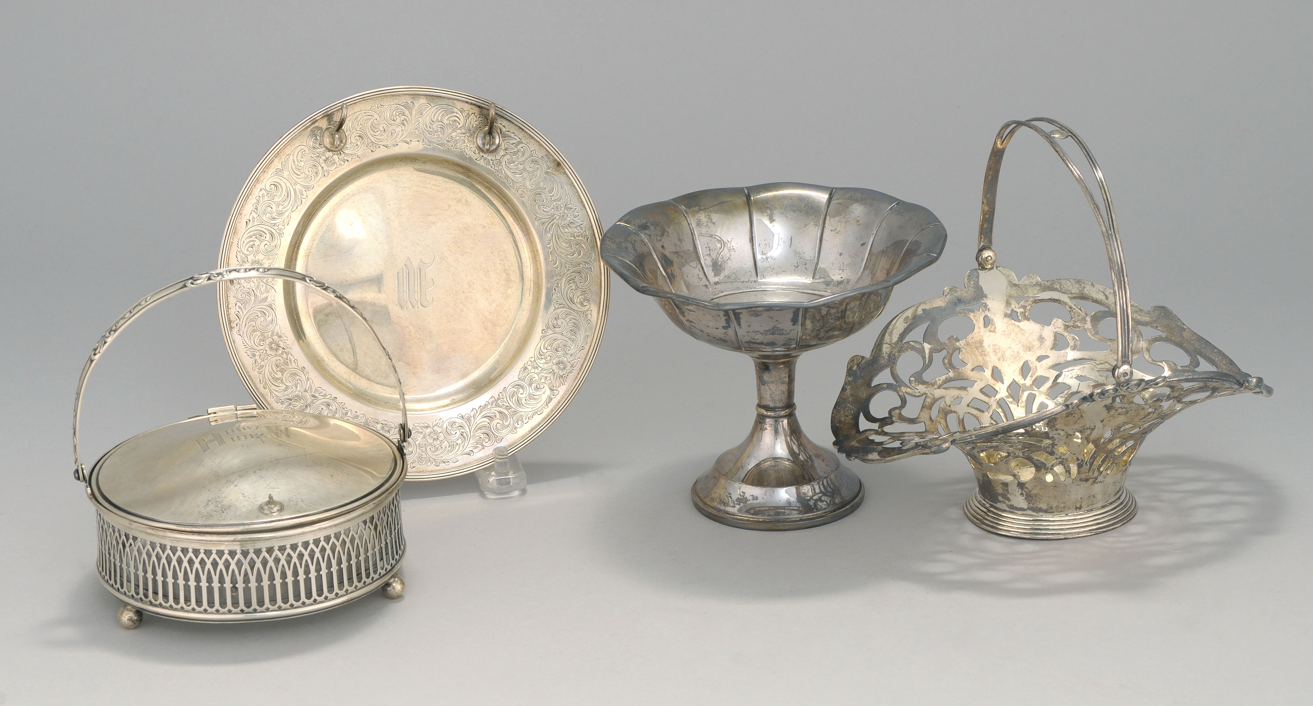 Appraisal: FOUR PIECES OF AMERICAN STERLING SILVER HOLLOWWARE Late th to