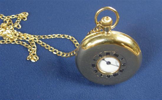 Appraisal: Gentleman's half hunter pocket watch with white enamel dial seconds