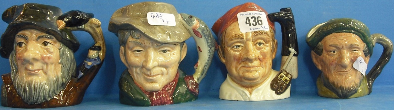 Appraisal: Royal Doulton Small Character Jugs Bootmaker D The Poacher D