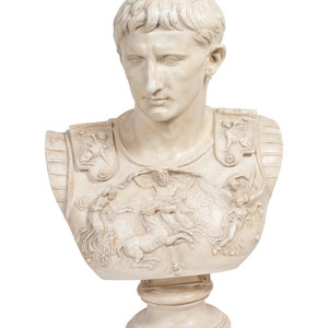 Appraisal: A Composition Bust of Caesar Augustus th century Height width