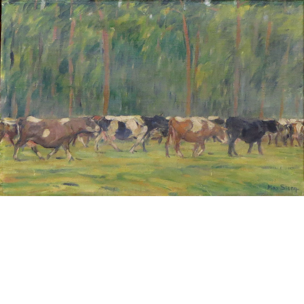 Appraisal: Max Stern German - Cows Signed Max Stern lr Oil