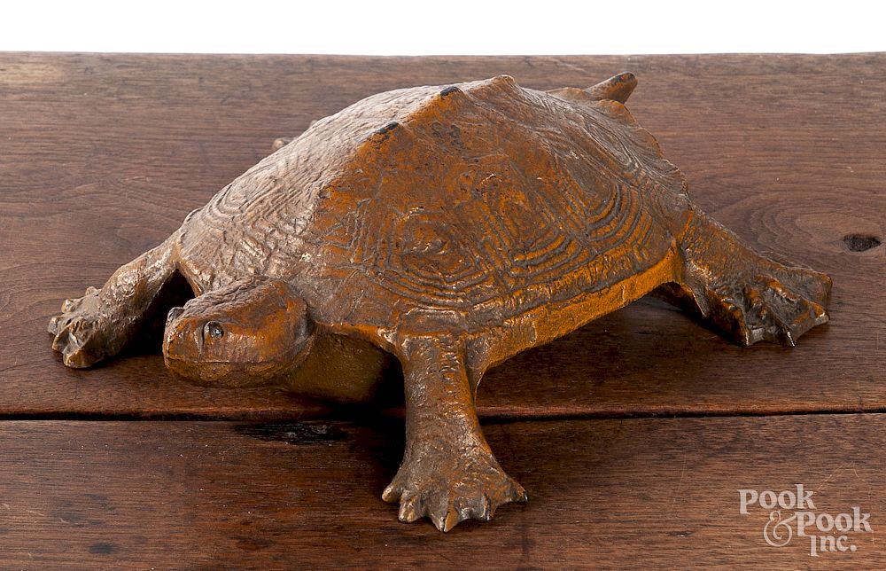 Appraisal: Wilton cast iron water turtle doorstop Wilton cast iron water