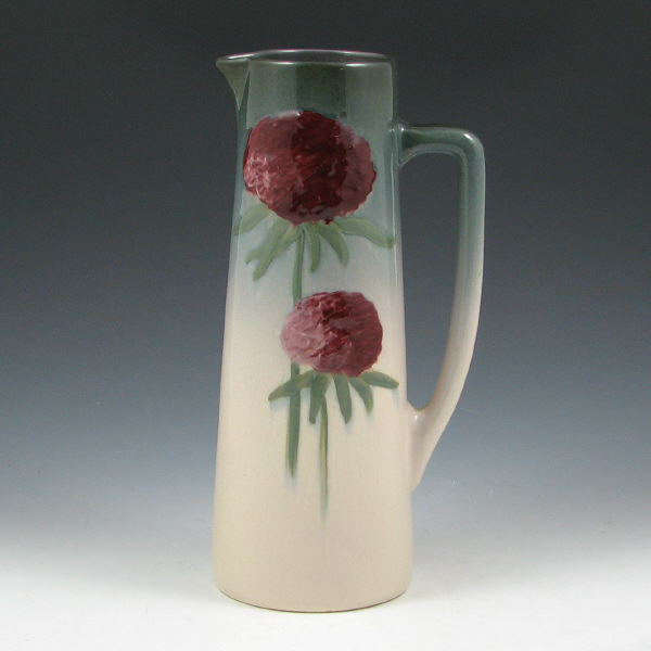 Appraisal: Weller Etna Tankard Weller Etna tankard with deep red blossoms