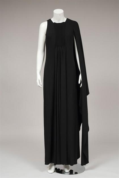 Appraisal: Chado Ralph Rucci rayon crepe gown s Full length sleeveless