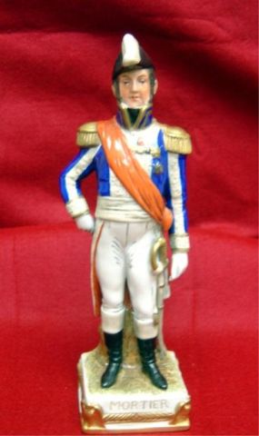 Appraisal: DRESDEN FIGURINE - NAPOLEON'S MARSHALL - MORTIER