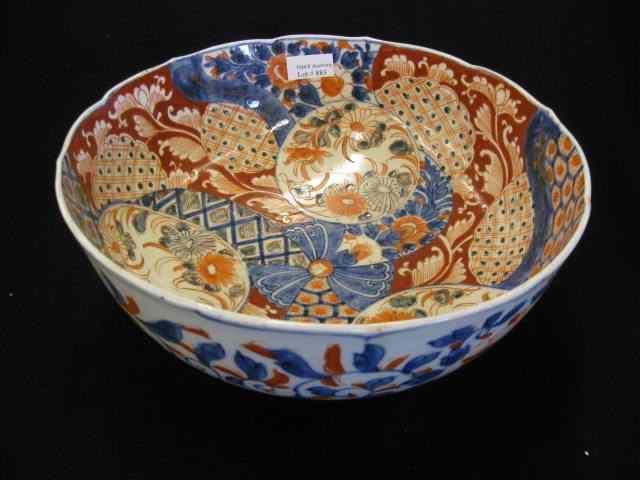 Appraisal: Japanese Imari Porcelain Bowl medallion pinwheel decor '' hairline