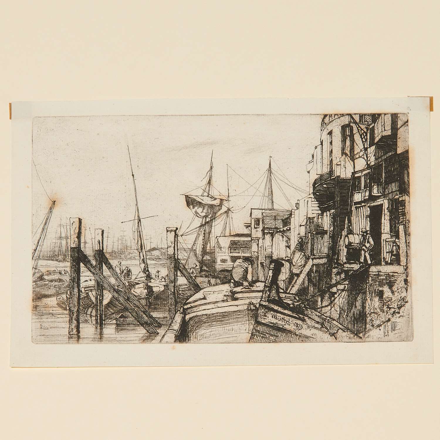 Appraisal: JAMES A M WHISTLER THAMES SET ETCHING James Abbott McNeill